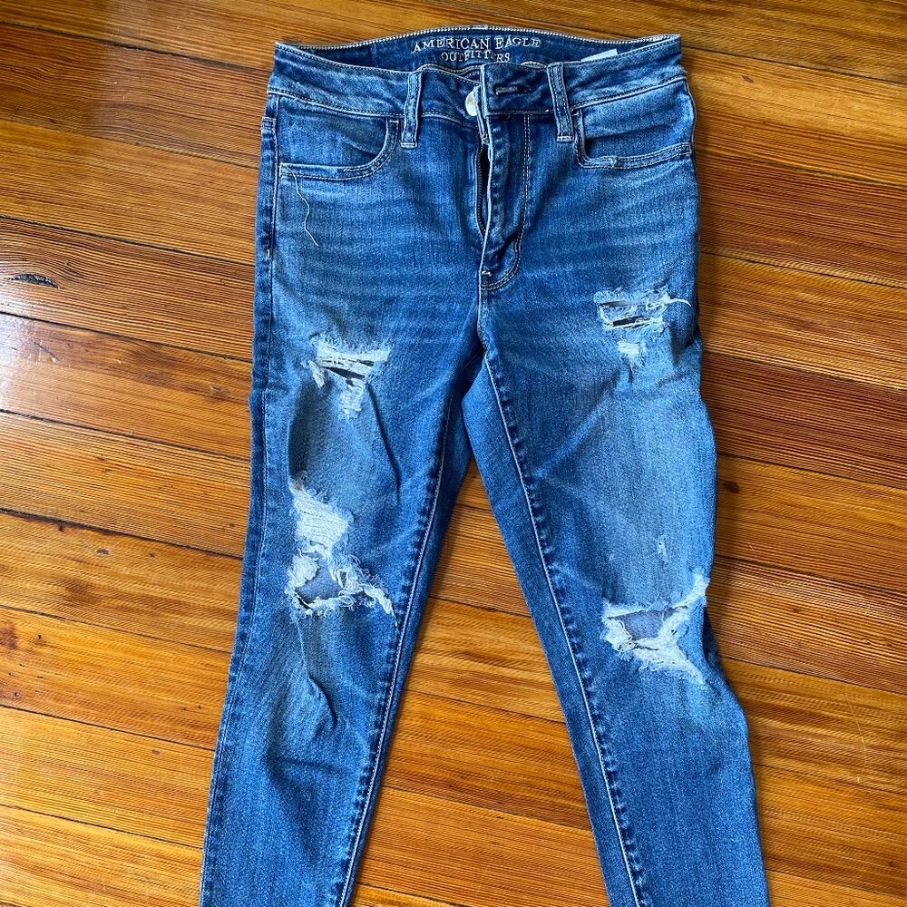 AE Ripped skinny jeans - size 4 short